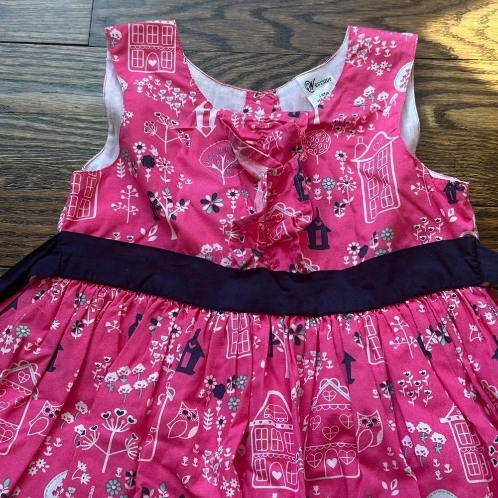 Westside Girls Pink Cottagecore House Floral Fit & Flare Dress 5-6Y